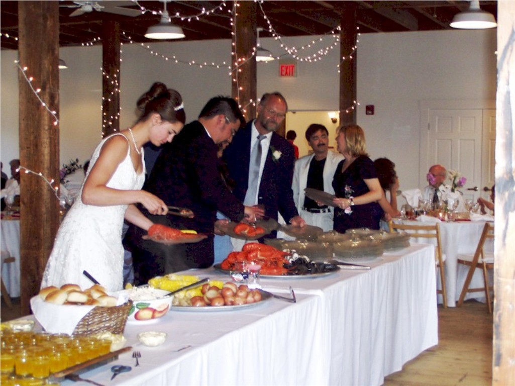 Indoor Full-service wedding buffet